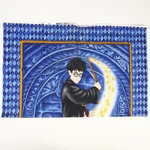 Pair of Harry Potter Printed Fabric Panels 2001 #9189 #5786 Springs Industries